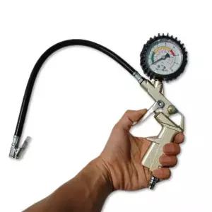 [RIZPICK]공기주입기 공기압 체크 220PSI 집게 타이어게이지