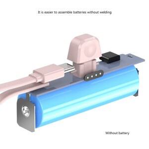 타입 C 18650 배터리 충전기 케이스 파워 뱅크 박스 휴대용 모바일 18650/21700/21650 없음