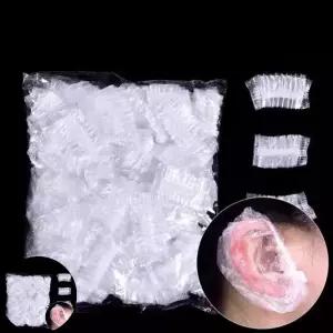 귀캡 미용실 이어캡 비닐 일회용 염색 귀마개 대용량 일회용