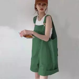 멜빵반바지 여름점프수트 스트레이트 얇은 멜빵바지 카고