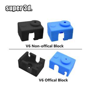 33D 프린터 부품 실리콘 양말 E3D PT100 V6 Volcano MK8 MK9 CR10 CR10S 가열 블록 보온 커버 V5 슬리브