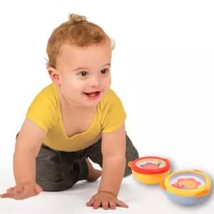 6개월 아기 오감자극 흔들면 소리나는 동글 오뚝이 쉐이커 악기 협응력