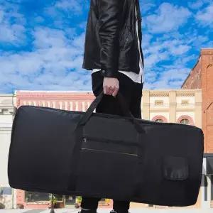 호환  61 키 키보드 가방 핸들 선 휴대용 보호 편리한 키보드 콘서트 가방 핸드백 여행 음악 스튜디오 콘서