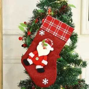 [에이치플러스몰]선물포장 크리스마스 선물용 양말 성탄절 데코 산타