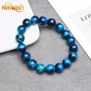 남성 팔찌 부드러운 블루 타이거 선물 돌 Dropshipping 천연 비즈 요가 쥬얼리 여