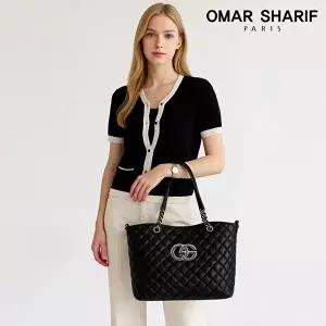 [오마샤리프]캐비어가죽 숄더백 겸 쇼퍼백 OS190