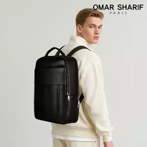 [오마샤리프]천연 소가죽 남성 백팩 비즈니스가방 OS8004M