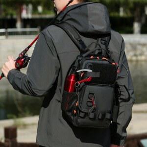 낚시배낭 루어백팩 로드홀더 체스트형