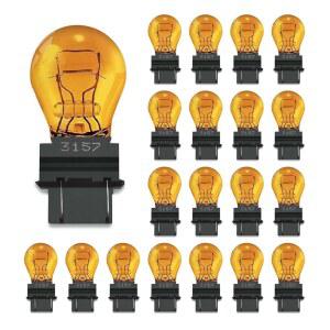 [미국배송] LANUOVX 3157A(앰버) 전구 20팩 12V 3047 3057 3157LL 3157K 3457 3757 4057 4157 미니어처 미니 전구 브레이크 라이트 턴 시그널 사이드 마커 테일 교체