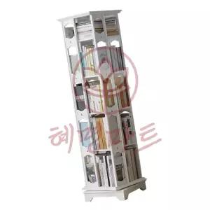 [혜명마트] 5단 회전 책장 화이트 폭 39CM 스탠드 감성 인테리어 어린이집 만화
