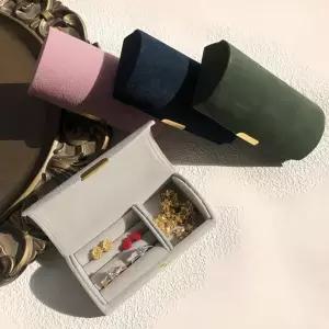 벨벳 반지함 휴대용 미니 보석함 스웨이드 주얼리 악세서리함