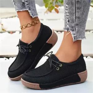 여친 캐주얼 신발 송편 아이템 빅사이즈 스트랩 통굽 로퍼 펀칭 단화 구두 트렌디 HT5