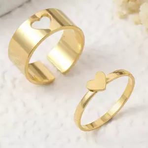 남친 선물용 커플링 볼드한 체인 디자인 유니크 반지