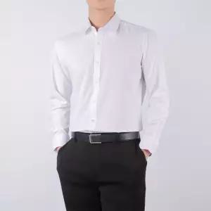 [모로엠] 남성 루즈핏 링클프리 화이트 와이셔츠 ON-SHA-QWFN0Y4J