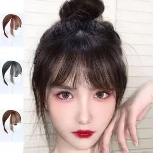 여성 인모 정수리가발 앞머리 부분 3컬러 인모가발 부분형 여자 일체형 붙임 임모