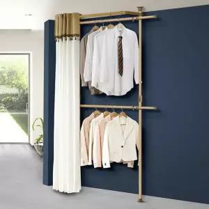 옷걸이행거 커튼행거 시스템 고정 옷행거 수납 3004호