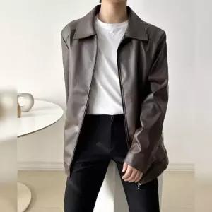 [모로엠] 남성 라이더 가죽 블루종 점퍼 ON-JUA-QWFN0Y0L