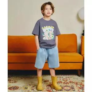 MUSINSA STANDARD KIDS [슬로코스터 컬래버] 그로우 업 티셔츠 [그레이] 166993