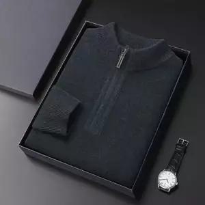 트렌디 아이템 터틀넥 도톰한 스웨터 반집업 캐시미어 혼방 남자 니트 겨울 HT4