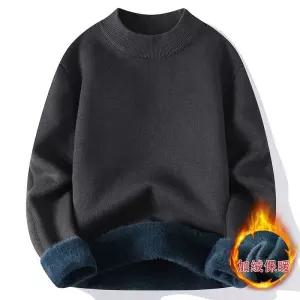 남성용 니트 가을 겨울 이너 반폴라 기모 트렌디 터틀넥 도톰 아이템 HT4