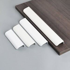 알루미늄 합금 주방 찬장 서랍 손잡이 흰색 캐비닛 긴 당김 16mm 나사 80mm 120mm 150mm 200mm