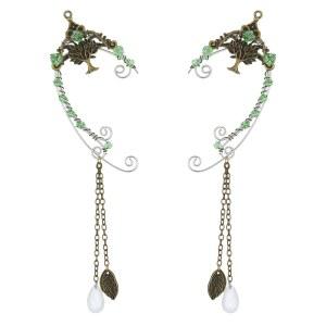 판타지 할로윈, 코스프레, 결혼식을 위한 SweetV 엘프 이어 커프스 랩온 귀걸이 요정 드롭 댕글링 클립 수제 코스프레 코스튬 비피어스