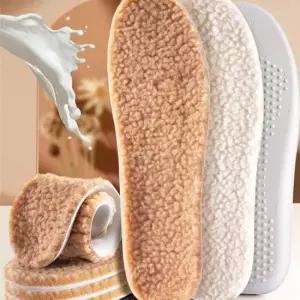 남성양털깔창 도톰 푹신 겨울 양털 경량 라텍스 방한 깔창 X2개