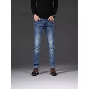 남성용 팬츠 청 겨울 가을 배기핏 프리미엄 스판 럭셔리 자수 반 데일리 다올4