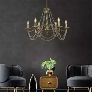 라벨리아 6등 팬던트 골드 E17 LED 에디슨 촛대구 램프 식탁등