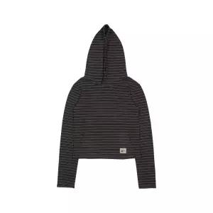 브랜드정품 THE COLDEST MOMENT TCM stripe crop hoodie (charcoal) 133017