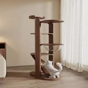 대형 타워 고양이 스크래칭 기둥 보드 고급 캣워커 스크래쳐 나무 우드 캣타워 원목 캣폴
