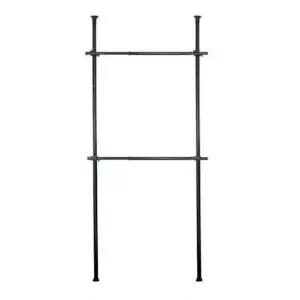 [생활] 행거 옷걸이 기둥 2단 블랙 드레스룸 행거 280cm