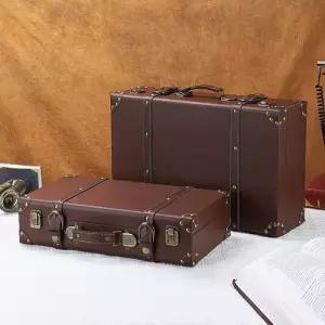 빈티지 여행 수납 여행가방 갈색 클래식 가방 여행용 엔틱 보관 캐리어