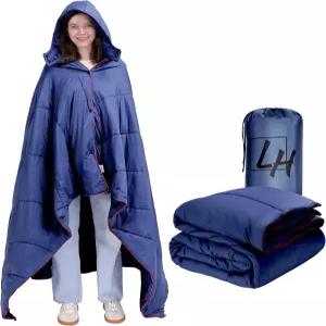 야외 퍼프 캠핑 담요 휴대용 가방 포함 경량 다운 대체 방수 경기장 2인용 추운 날씨 스포츠 여행 자동차