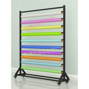 원단거치대 시트지 포장지 보관대 정리대 원단 풀리 진열 패브릭