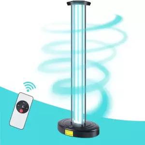 오존이 포함된 JTAPure 100W UV 라이트 3기어 타이머 및 리모컨 가정용 정화 장치 먼지 진드기 곰팡이