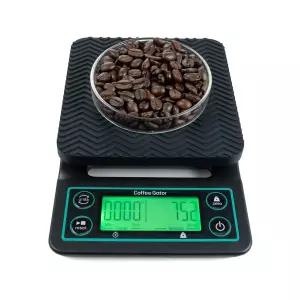 커피 게이터 스케일 0.1g 정밀도 타이머 - 3kg 디지털 대형 LCD 주방 다기능 푸어 오버 프렌치 프레스