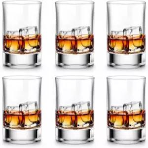 LUXU 위스키 잔-프리미엄 11온스 스카치 글라스 세트 6개 / 오래된 유행 잔/버번/럼 잔용 스타일 유리 제품