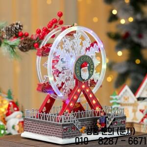 크리스마스 샤인 관람차 뮤직 박스 데스크탑 장식품 거실 상점 디스플레이 창 축제 분위기