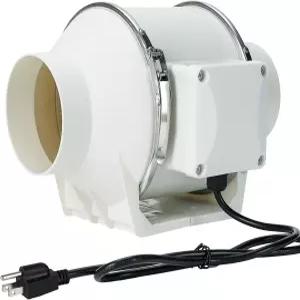 미스허니 4인치 인라인 덕트 팬 배기 환기 공기 280 CFM 흡입 창문 환기구 욕실 고효율 조용한 구리 모터