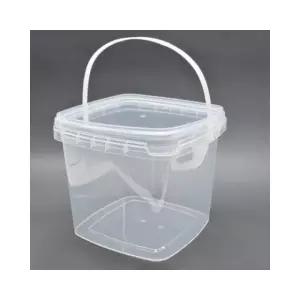 루미나D 사각 투명 손잡이 통 구디백 용기 5l