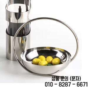 고급스러운 대형 스테인리스 디자인 핸드헬드 과일 캔디 스낵 트레이 보관 그릇 테이블웨어 홈 바 KTV