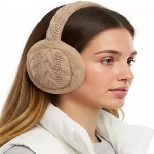 겨울 추운 날씨에 여성 남성을 위한 뷰티 이어머프 니트 퍼리 이어 워머 부드럽고 편안한 퍼지 웜 커버