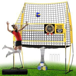 [미국배송] 배구 연습 네트 8X11 FT(6피트 6인치~8피트) 조절 가능한 하이츠 훈련 네트 스파이크 서브 타격을 위한 중장비 시스템 뒷마당 실내 야외 트레이너 장비