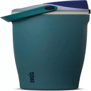 오왈라 프리십 스웨이 단열 스테인리스 물병 양방향 스파우트 빨대 및 버킷 손잡이 내장 여행 학교