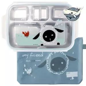 [하프클럽/브이와이]뚜껑배식판 손잡이 배식판 식사 준비용 멀티