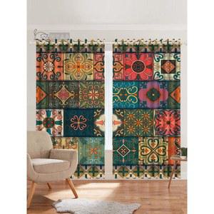 보헤미안 커튼 가림막커튼 에스닉 공간분리 유니크 1m 벽걸이 북유럽 색상 인디언