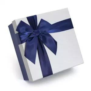 [UBA]리본 선물상자  스페셜 공단 리본 (21x21cm) 그레이