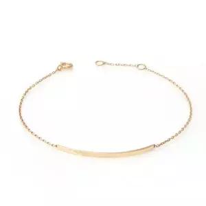 골드 심플 라운드 스틱 체인 팔찌 14K