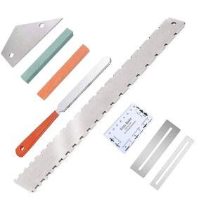 [미국배송] 기타 넥 노치 스트레이트 엣지 루시어스 툴 프렛 파일 로커 핑거보드 가드 프로텍터 및 그라인딩 스톤이 포함된 깁슨 24.75인치 펜더 25.5인치 일렉트릭 기타용